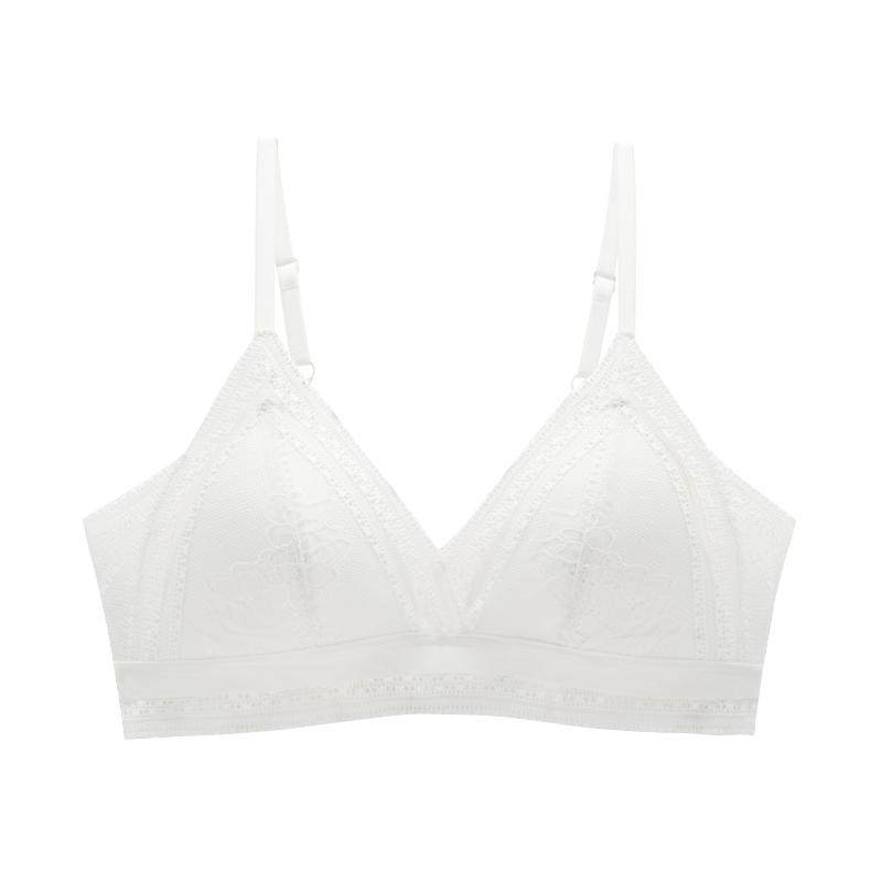 爱慕集团乎兮春夏法式三角杯花边蕾丝收副乳美背无钢圈内衣文胸女