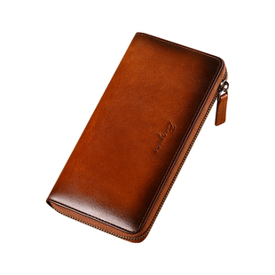 男士钱包真皮2025新款长款大容量多卡位驾驶证手拿包男卡包皮夹子