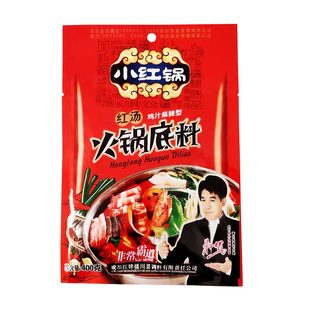 红牌楼小红锅火锅底料400g/包红汤鸡汁麻辣型底料家用商用调味料