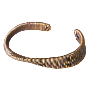 非鱼之家铜丝手镯 缠绕艺术个性复古手环原创时尚手工饰品男女款
