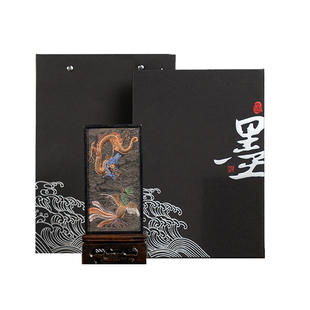 善琏湖笔《龙凤呈祥》墨条徽墨文房四宝墨条墨块仿80年代老墨版徽墨墨条收藏墨礼盒送礼父亲节礼物
