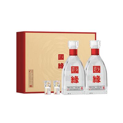 今世缘国缘52度礼悦礼盒500ml*2礼盒装宴请送礼