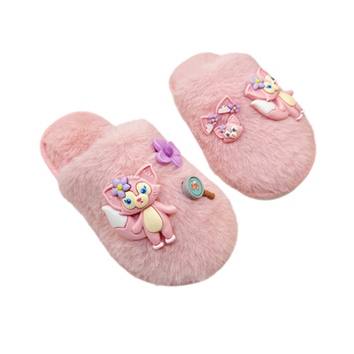 休闲舒适女童冬季可外穿棉拖鞋
