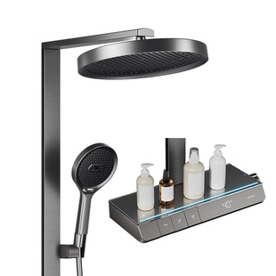 九牧卫浴官方厨卫自营琴键大天幕丝雨恒温花洒数显淋浴器花洒套装