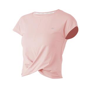 JSC运动短袖T恤凉感防晒干爽宽松优雅扭结运动瑜伽上衣女休闲服