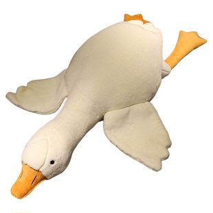 网红大白鹅毛绒玩具夹腿睡觉玩偶抱枕布娃娃抱睡公仔生日礼物女生