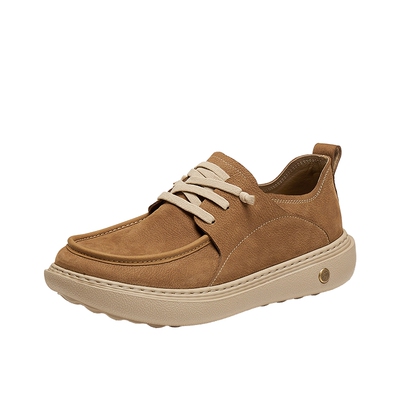 天美意2026春新款商场同款厚底英伦复古风皮鞋男工装鞋WC511AM6