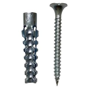金属铁膨胀管代替塑料胶塞锯齿铁胀塞6mm8mm膨胀螺丝多功能自攻丝