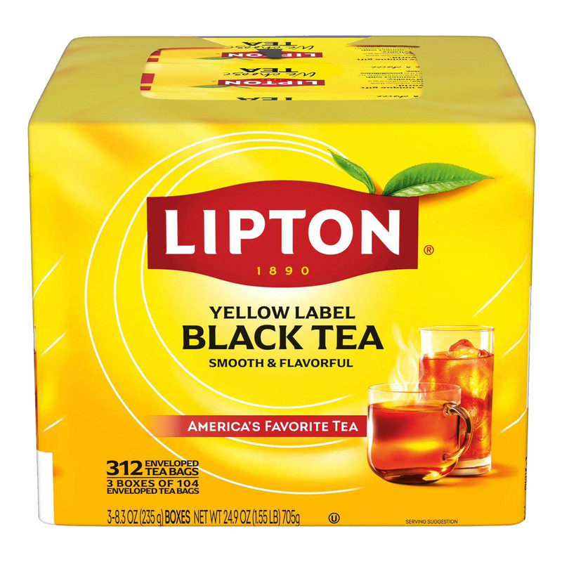 美国Lipton立顿黄牌红茶袋装茶包