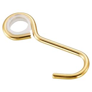 不锈钢套管钩金色横杆挂钩衣钩免打孔厨房收纳穿杆活动钩玻璃单钩