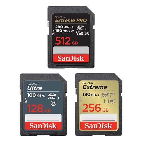 闪迪sd卡存储卡128G相机通用SD内存卡佳能富士尼康相机专用闪存卡