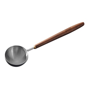 Bincoo咖啡胡桃木量勺精致咖啡豆勺不锈钢长柄咖啡粉量勺称豆勺子