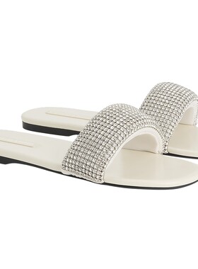 圆头平底闪钻凉拖鞋CHARLESKEITH