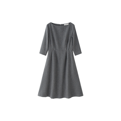 50%羊毛可机洗法式复古连衣裙