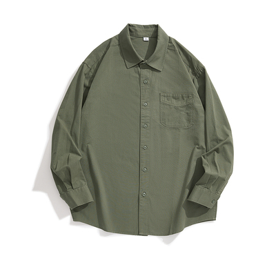 VR97日系纯棉休闲长袖衬衫男