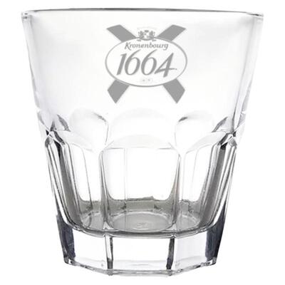 玻璃杯广告定制logo精酿啤酒杯kronenbourg1664酒杯印字酒吧KTV