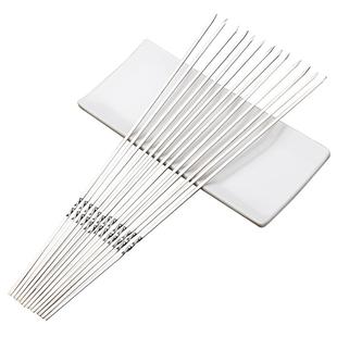 烧烤签子304不锈钢羊肉串烤肉烤串钢签铁钎子扁签字烧烤针用品具z