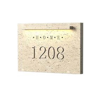 户外壁灯防水天然洞石招牌灯免费设计定制门牌灯大门店铺门牌壁灯