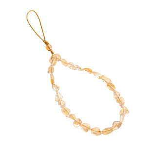 925银天然黄水晶随型手机链挂饰女式精致手腕绳高级感手机挂绳高档包挂ccd相机U盘钥匙扣链绳送女友创意礼物