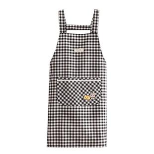 布料厨房做饭防水可爱时尚围裙女日系小清新透气春夏新款定制