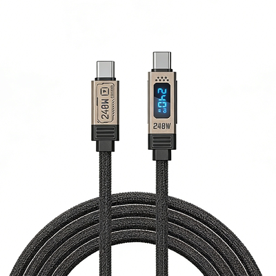 wekome 高速传输快充线可数显功率USB4雷电线PD240W 40Gbps 8K 60HZ全功能连接线双Typec手机平板笔记本电脑