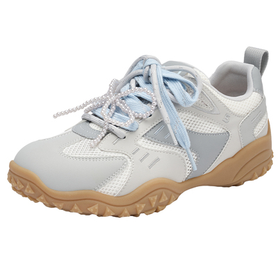 卓诗尼女款德训鞋网面透气增高