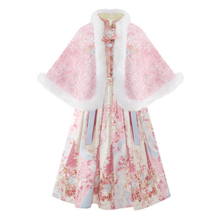 十三余童装【迪士尼玛丽猫猫咪来信】冬季新款加绒女两件套吊带裙