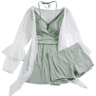 大码分体泳衣裙式胖mm遮肚显瘦200斤遮肉胖妹妹温泉保守游泳衣女