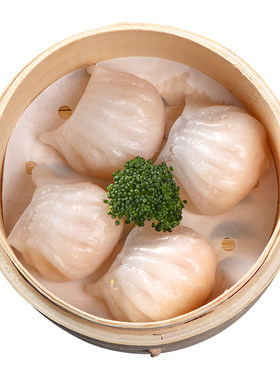 水晶虾饺皇广式茶点含整只虾仁