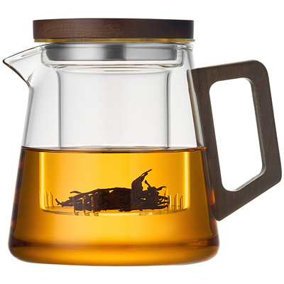美斯尼玻璃茶壶木盖泡茶器茶具