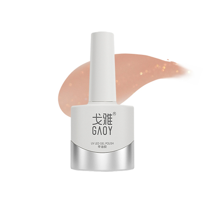 gaoy戈雅网红爆款指甲油胶2026年新款裸色珠光闪粉亮片素材美甲胶