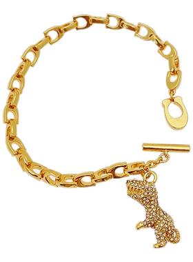 c家马蹄扣个性小恐龙轻奢手链