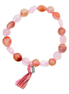 荔枝果冻飘冰南红粉晶手链