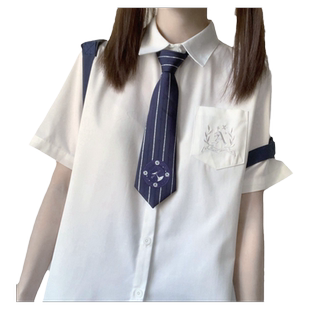 【颜沐溪】优等生 原创jk/dk制服短袖衬衫情侣款 学院风新款衬衣