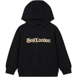 BOY童装 秋冬雄鹰展翅痞帅时尚长袖连帽套头卫衣男童女童
