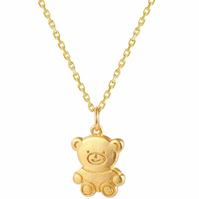 可爱小熊项链少女心配饰生日礼物