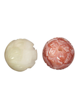 多彩菩提根莲花手串礼物雕刻白玉菩提子手链莲花雕刻籽料莲花散珠