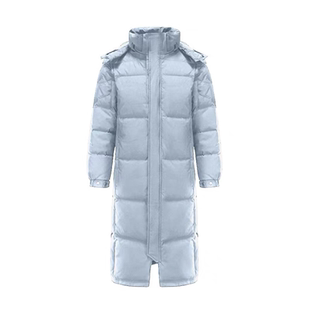 超长款过膝加厚连帽羽绒服女冬2025年新款大码情侣中戏白鸭绒外套