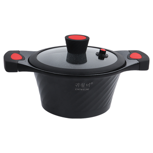 麦饭石汤锅家用燃气不粘锅电磁炉燃气灶专用奶锅熬汤煮粥双耳炖盅