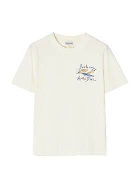 羽毛印花棉质T恤衫BURBERRY