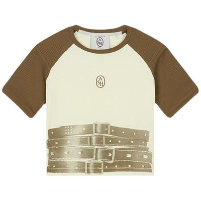 女装时尚短袖ASH印花夏季