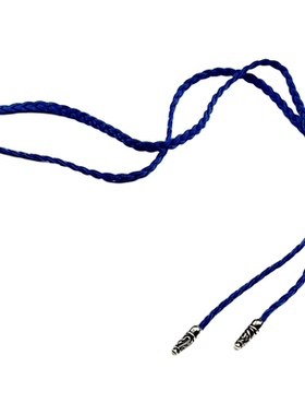 WANGWANG925银藤蔓鸢尾花黑色人造皮PU皮绳潮流街头纯银项链