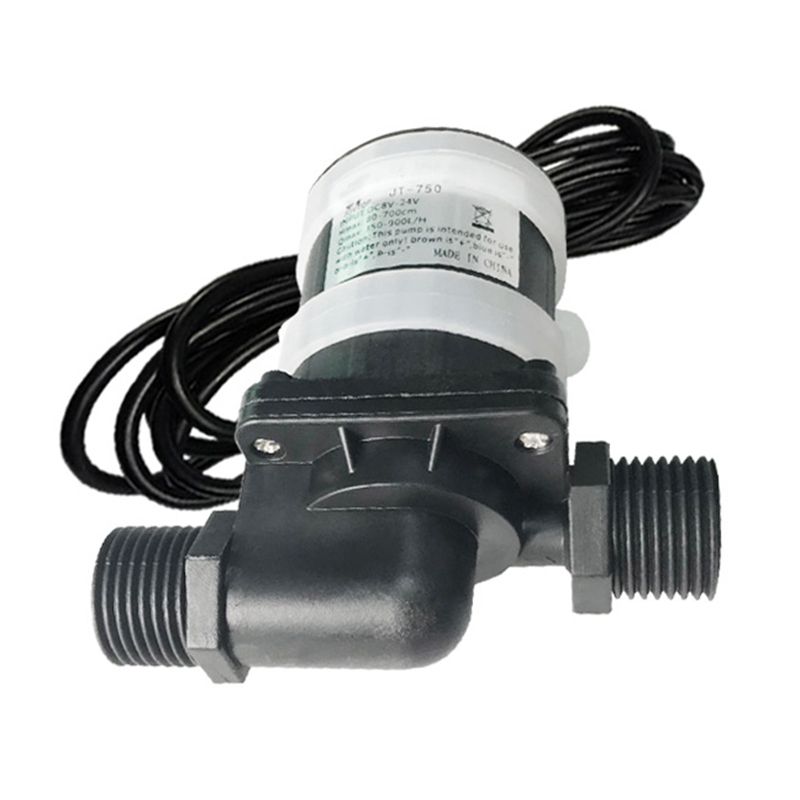12V24VDC无刷水泵直流泵增压泵扬程暖风水冷循环泵两用耐高温四分