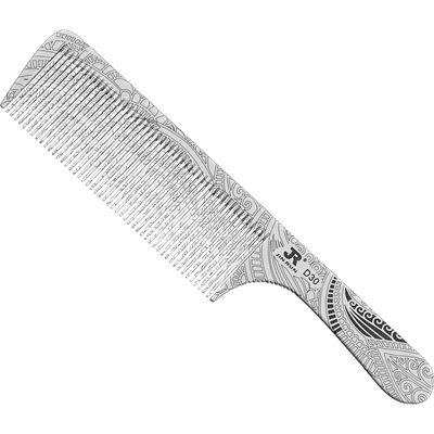 吃发男士平头梳子超薄双面印花