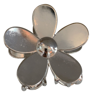 冷淡风金属银色花朵抓夹大号 新款高级感洋气时尚盘发鲨鱼夹发抓