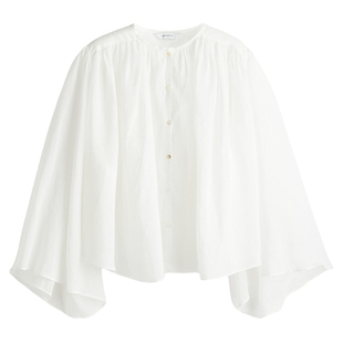 HM衬衫春季时尚女装宽松苎麻上衣1295531