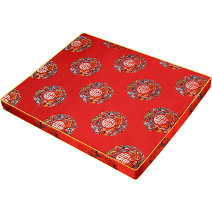 中式红木椅子坐垫古典实木家具沙发太师椅圈椅茶桌座椅垫乳胶定制