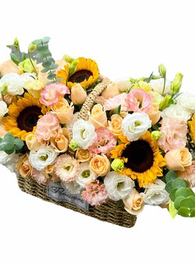 西安探望病人生日表白手提花篮
