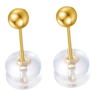 18k金豆豆耳钉小金珠中国机长耳