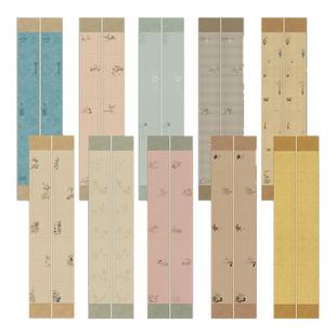 墨上花格子七言楹联书法作品纸四尺对开对联纸毛笔软笔国展书法参赛作品专用纸书房联纸半生熟仿古双列楹联